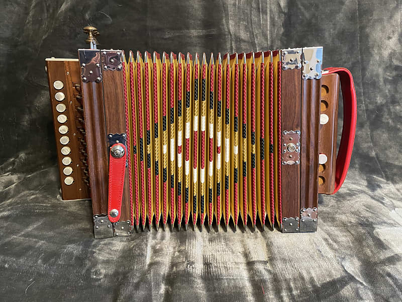 Gabbanelli King Cajun accordion. Key of G 2009 Wood Reverb