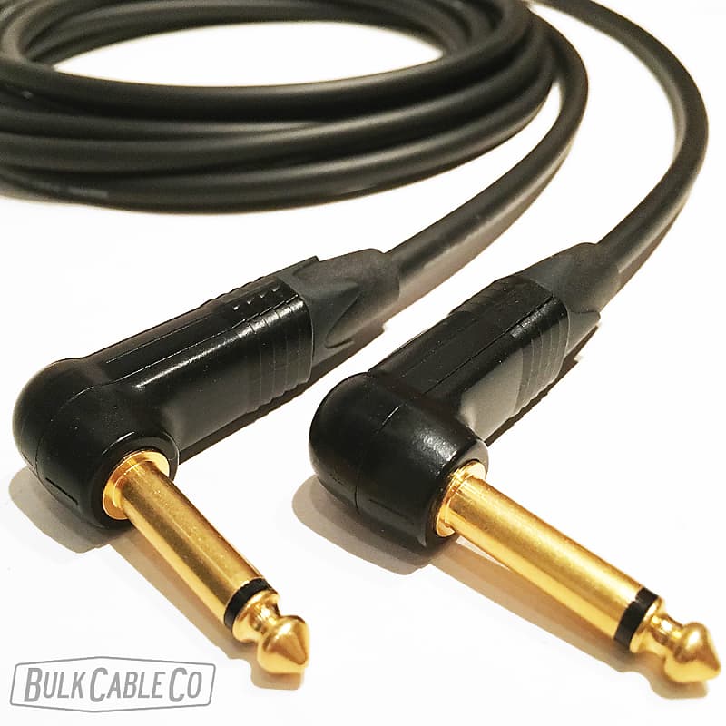 Mogami 2524 Guitar Cable - 8 FT - Neutrik NP2RX-B Gold | Reverb