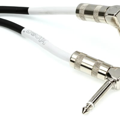 Hosa CPE-118 Guitar Patch Cable - 1/4-inch TS Male to Right Angle 1/4-inch TS Male - 18 inch image 1