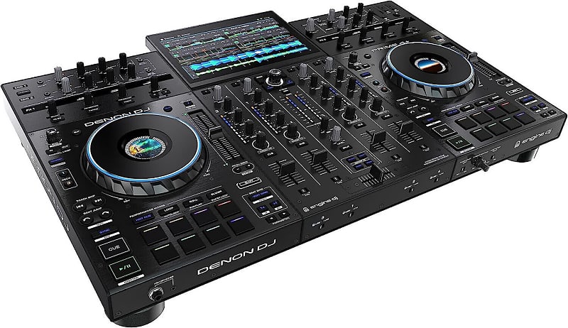 Denon DJ PRIME 4+ Standalone DJ Controller & Mixer with 4 Decks, Wi-Fi  Music Streaming, Drop Sampler, 10.1 Touchscreen, Light Control, Internal FX