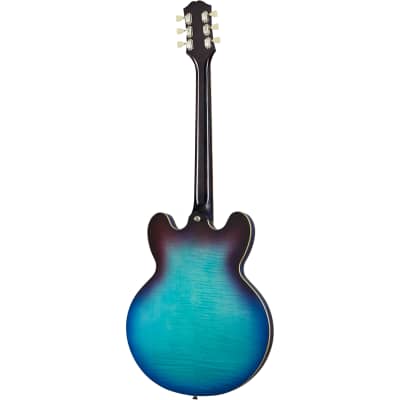 Epiphone ES-335 Figured Semi-Hollowbody Electric Guitar, Blueberry Burst image 3