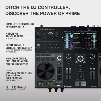 Denon Prime Go 2-Deck Rechargeable Smart DJ Console with 7” Touchscreen image 2