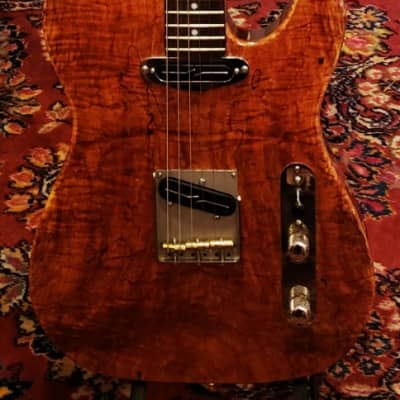Custom Luthier Built Telecaster 2012 - Spalted Maple over Mahogany.Nitro Lacquer image 4