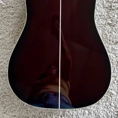 D'Angelico Premier Lexington Dreadnought Acoustic Electric Guitar Black Cherry image 2