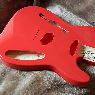 Beautiful Thin line body in Fiesta Red . Made to fit a Tele neck- 3.4 lbs. image 3