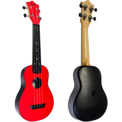Flight TUS35 Red Travel Soprano Ukulele New - plastic and a laminate linden top - red image 3