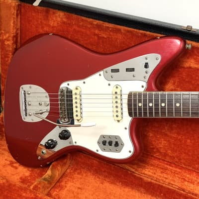 Fender Jaguar 1966 - Candy Apple Red Matched Headstock image 9