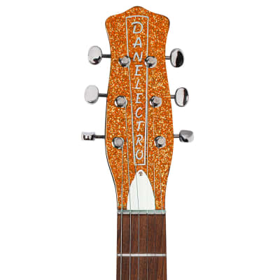 Danelectro '59M NOS Electric Guitar ~ Orange Metal Flake image 5
