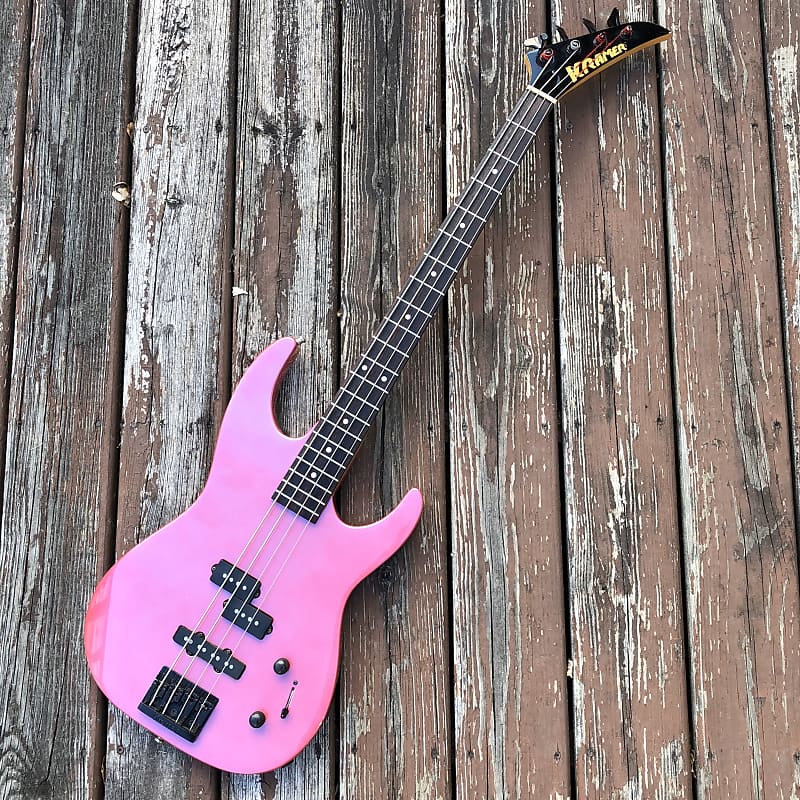 1987-1989 Kramer Bass MIJ Flip-Flop Pink | Reverb