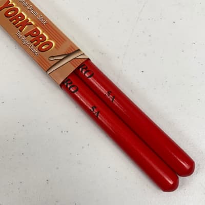 RED Pair of 5A Nylon Tip New York Pro Color Drumsticks image 2