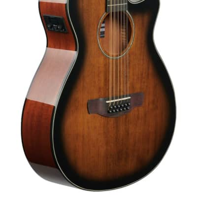 Ibanez AEG5012 Acoustic Electric Guitar Dark Violin Sunburst image 9