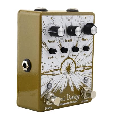 Earthquaker Astral Destiny Octal Octave Reverberation Machine, Russo Music Custom Gold/White image 3