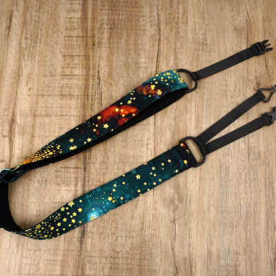 galaxy stars clip on ukulele hook strap for sale