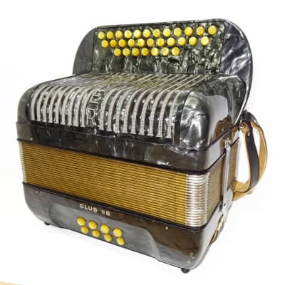 Almost Unused Hohner Club llB Diatonic Squeezebox Button Accordion German Garmon Straps Case 2016, Rare High-Quality Harmonica, Amazing sound! image 6