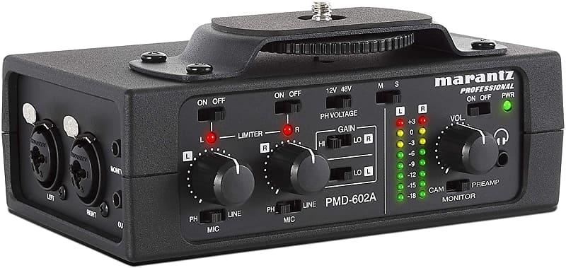 Marantz - PMD-602A - 2-channel DSLR Audio Interface - Black image 1
