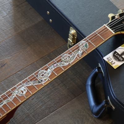 Jay Turser Serpent Les Paul Stle Guitar Trans Red Flametop + Case image 3