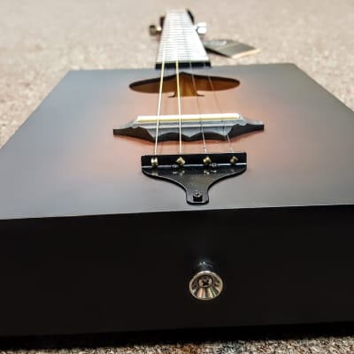CASK Firkin Series Cigar Box 4-string Acoustic Guitar by JN Guitars, includes gig bag image 7