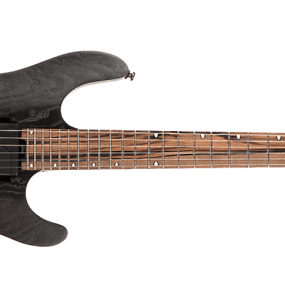 Cort KX500EBK KX Series Mahogany Body Ash Burl Top 5Pcs Maple & Purple Neck 6-String Electric Guitar image 3