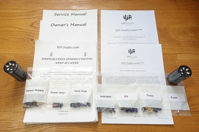 Pioneer SX-3900 restoration kit filter capacitor repair rebuild fix  			