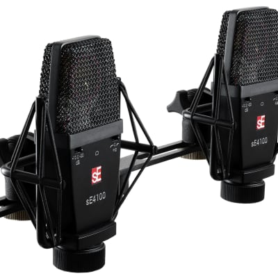 sE Electronics SE4100-PAIR Factory Matched Pair of SE4100 Large Diaphragm Condenser Microphones image 2