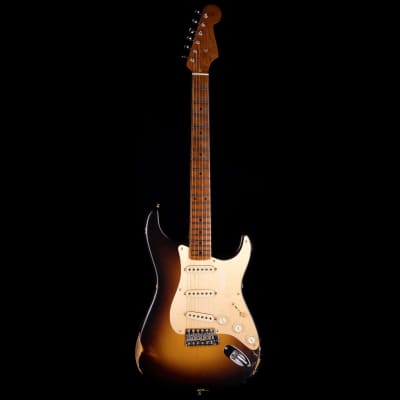 Fender Custom Shop 1956 Stratocaster Roasted 3A Birdseye Neck Relic 2-Tone Sunburst image 4