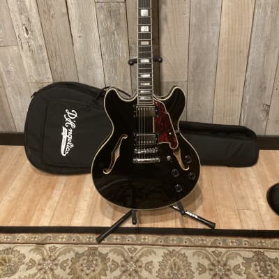 New D'Angelico Premier DC Semi-Hollow Double Cut with Stop Tailpiece, Black Flake, Buy Small Biz! image 15
