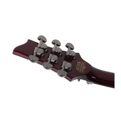 Schecter Hellraiser C-1 FR 6-String Mahogany, Quilted Maple Electric Guitar with Battery Compartment (Right-Handed, Black Cherry) image 6