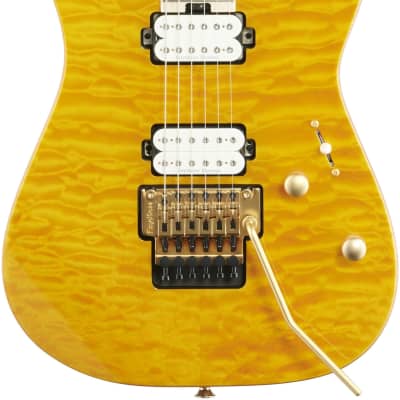 Charvel ProMod DK24 HH FR M Electric Guitar, Quilt-Top Dark Amber image 3