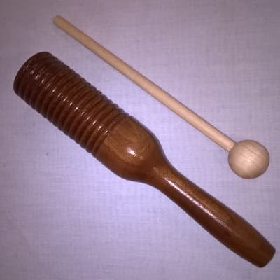 Wooden Agogo Guiro with Mallet Reverb