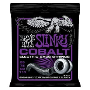 Ernie Ball 2731 Cobalt Power Slinky Electric Bass Strings, .055 - .110