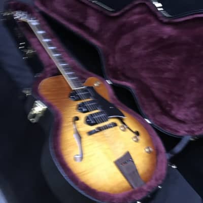 2018 Peerless Wizard Standard Black Electric Archtop Guitar #5660 w case image 9