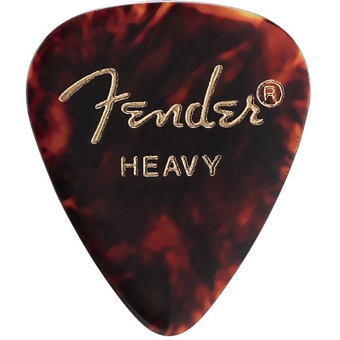 Fender 351 Shape Classic Celluloid Picks, Shell, Heavy (144 Count