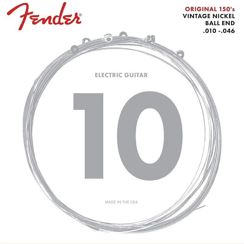 Fender 150R Pure Nickel Ball End 10-46, Electric Guitar Strings S-S150R image 1