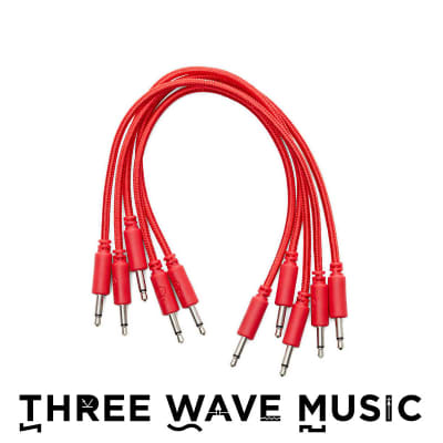 Erica Synths Braided & Soft Eurorack Patch Cables 20 cm (5 pcs) (Red) [Three Wave Music] image 1