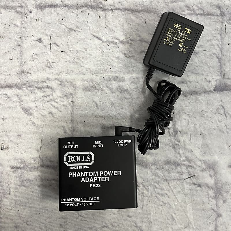 Rolls PB23 Phantom Power Adapter Adapter/Splitter Reverb