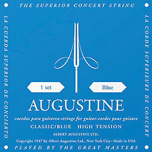 Augustine Blue Classical Guitar Strings - High Tension image 1