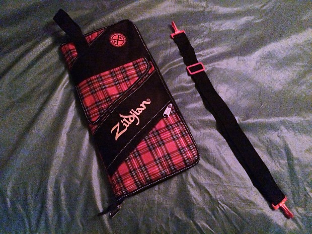 Zildjian Tartan Pattern Drum Stick Bag Red Tartan Pattern