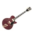 D'angelico Deluxe SS w/ Stairstep Tailpiece - Satin Trans Wine