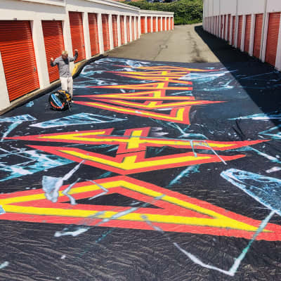 Def Leppard 2016 Tour Stage Backdrop. 35' x 60'. Authenticated! image 7