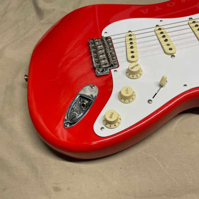 Fender FSR Special Edition '50s Stratocaster Guitar 2015 - Rangoon Red / Maple Neck image 6