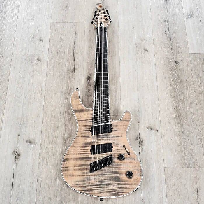 Mayones Regius VF BKP 8 Multi-Scale 8-String Guitar, Ebony Fretboard,  Transparent Jeans Black Gloss