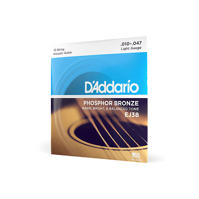 D'Addario EJ38 10-47 Light, 12-String, Phosphor Bronze 2021 image 1