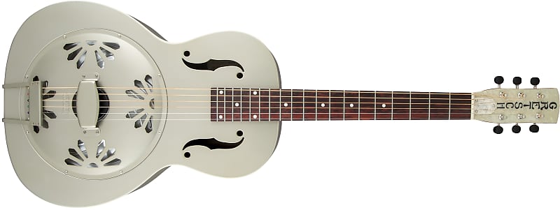 GRETSCH - G9201 Honey Dipper Round-Neck  Brass Body Biscuit Cone Resonator Guitar  Shed Roof Finish - 2717013000 image 1