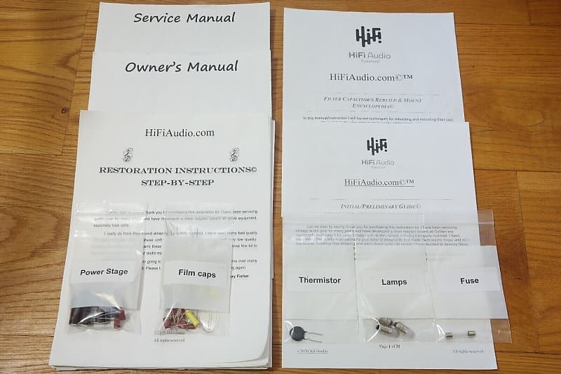 Harman Kardon A700 restoration kit filter capacitor repair rebuild fix  			