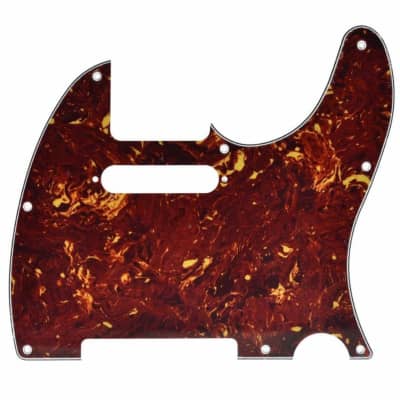Carmedon 8 Holes Tele Electric Guitar Pickguard Scratch Plate for Fender USA/Mexican Made Telecaster Modern Style Guitar Parts (4 ply Tortoise) 2023 - Tortoise image 1