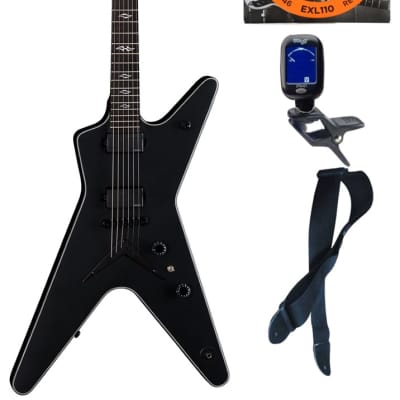 Dean ML SEL FL BKS Select Guitar, Black Satin, Bundle image 1
