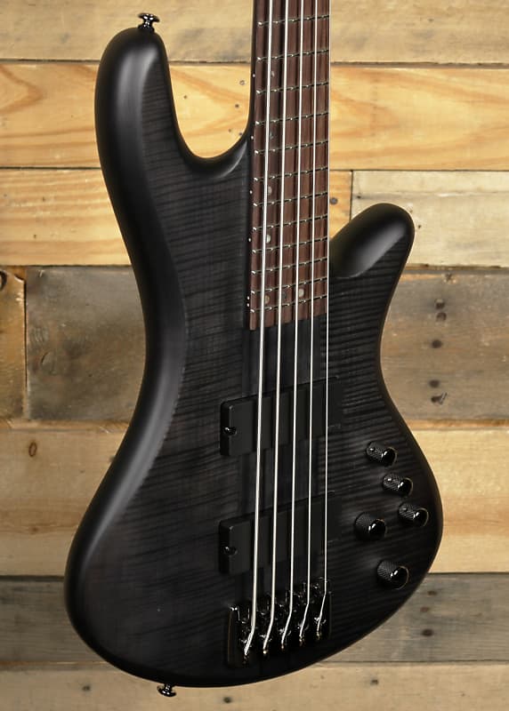 Schecter Stiletto Studio-5 5-String Bass See-Thru Black Satin image 1