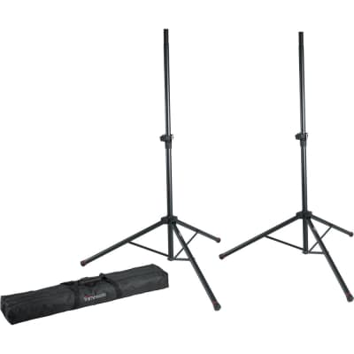 Gator - GFW-SPK-2000SET - Speaker Stand Pack with Carry Bag - Black image 1