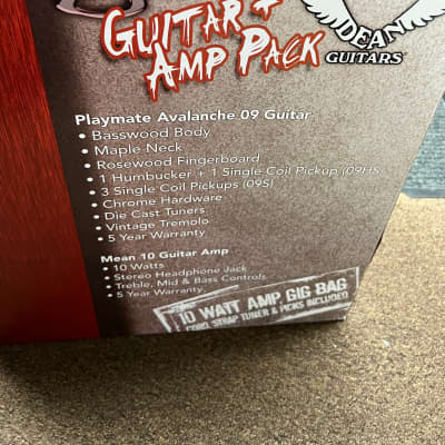 Dean Playmate Red Guitar and 10 Watt Amplifier Package w/ Gig Bag and MORE Local Pickup Only image 2