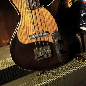 Postal Dixie Flyer Jr Short Scale Bass Walnut and Cherry image 5